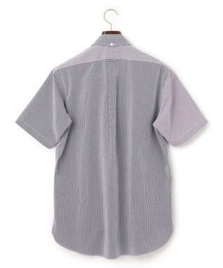 J.PRESS MEN 【クールマックス】クレイジーパターン サッカーシャツ/B.D. ネイビー系9