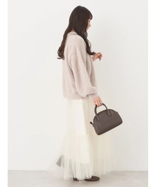 earth music&ecology ロングシャギーハイネックプルオーバー Beige