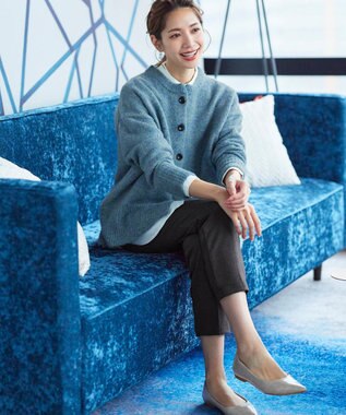 Tiaclasse 【GOLD LABEL・日本製・洗える】 カシミアタッチテーパードパンツ チャコール