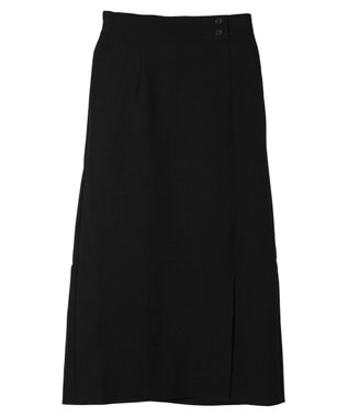 Green Parks 接触冷感　きれいシルエットＩラインスカート Black