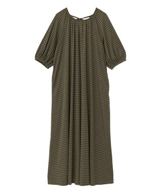 Green Parks ・ＳＵＧＡＲ　ＳＰＯＯＮ　ボーダーリブワンピース Charcoal Gray