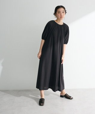 Green Parks ・ＳＵＧＡＲ　ＳＰＯＯＮ　ボーダーリブワンピース Charcoal Gray