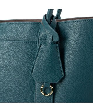 UNBILLION cachecache ショルダー付きパーテーション合成皮革トートL ターコイズ