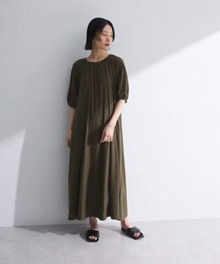 Green Parks ・ＳＵＧＡＲ　ＳＰＯＯＮ　ボーダーリブワンピース Charcoal Gray