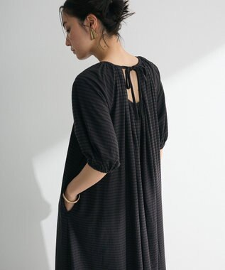 Green Parks ・ＳＵＧＡＲ　ＳＰＯＯＮ　ボーダーリブワンピース Charcoal Gray