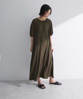 Green Parks ・ＳＵＧＡＲ　ＳＰＯＯＮ　ボーダーリブワンピース Charcoal Gray