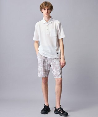 JOSEPH ABBOUD MOUNTAIN 【ゆったり】グリットワッフル　アウトドアポロ シャツ ホワイト系