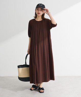 Green Parks ・ＳＵＧＡＲ　ＳＰＯＯＮ　ボーダーリブワンピース Charcoal Gray