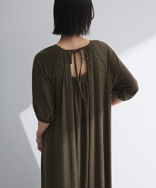 Green Parks ・ＳＵＧＡＲ　ＳＰＯＯＮ　ボーダーリブワンピース Charcoal Gray