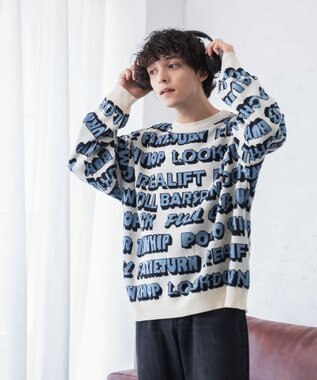 WEGO ルーズフィット総柄プルオーバー 柄2