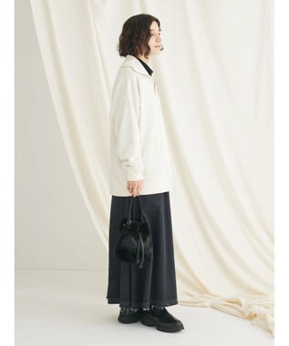 CRAFT STANDARD BOUTIQUE 　裏毛セーラーカラーＺＩＰプルオーバー Ivory