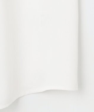 J.PRESS LADIES S 【洗える】パウダージョーゼット ボウタイ バンドカラー ブラウス ホワイト系