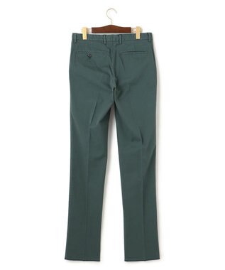 J.PRESS MEN オーガニックコットントリコチンストレッチ スローンパンツ ダークグリーン系