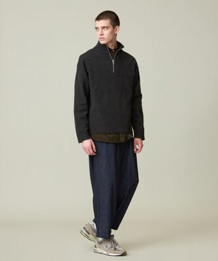 J.PRESS YORK STREET 【UNISEX】NEW ENGLAND ハーフジップニット グレー系