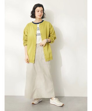 CRAFT STANDARD BOUTIQUE 超軽量メッシュ切替2wayカーディガン Yellow