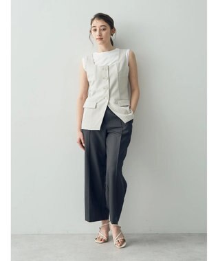 YECCA VECCA リネンライクビスチェベスト Light Beige