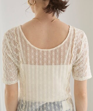 WEGO 【ANGIE VINTAGE】レースTシャツ ホワイトアイボリー