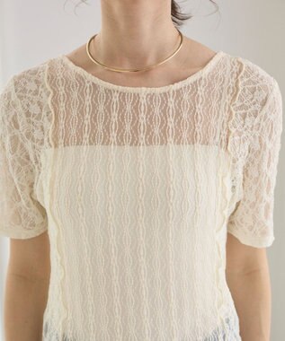WEGO 【ANGIE VINTAGE】レースTシャツ ホワイトアイボリー