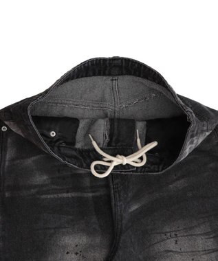 WEGO 【ユニセックス着用ITEM】スーパーバギーダーティデニムパンツ デニムブラックソノタ