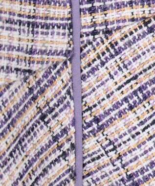 ANY SIS 【洗える】ライトツイード調 スカート ラベンダーMIX