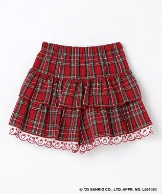 ANY KIDS 【ハローキティ×ANY KIDS】チェックキュロット レッド