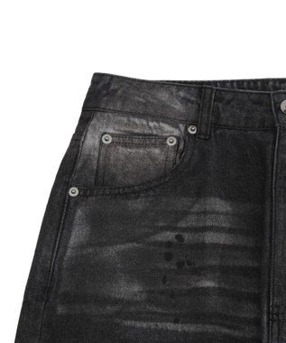 WEGO 【ユニセックス着用ITEM】スーパーバギーダーティデニムパンツ デニムブラックソノタ
