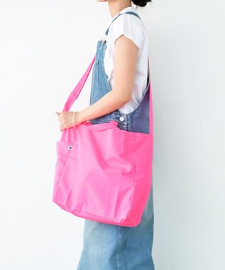 NIZYU KANO face別注 ポケッタブル3wayトート 蛍光ピンク