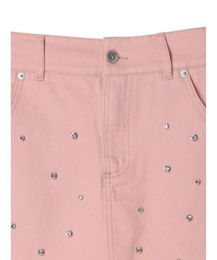 earth music&ecology ビジューデニムミニスカート Pink