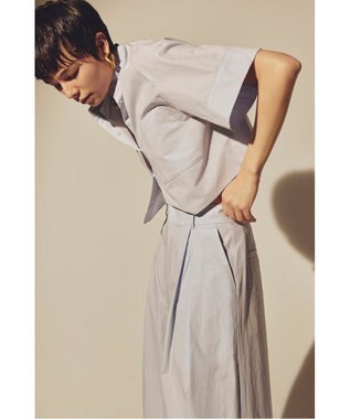 uncrave カラータイプライター ショートシャツ サックス