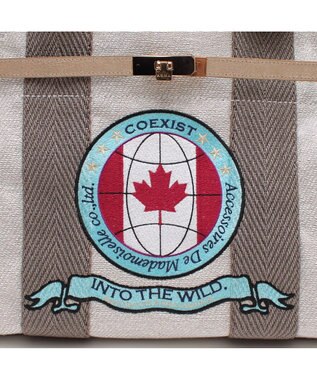 A.D.M.J. 【ファブリック】リネンラメクロス/前金具付トート32cm(Dカン＋)リネンラメクロス/前金具付トート40cm(Dカン＋) SILVER