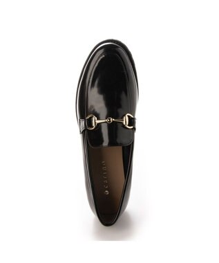 MODE ET JACOMO <carino>【レイン対応】タンクソールビットローファー ブラックエナメル