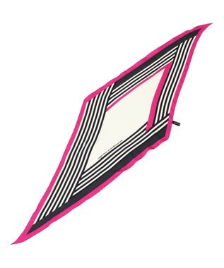 23区 【滝沢眞規子さん着用/VERY掲載】ランダムストライプ ダイヤ スカーフ マゼンタ系