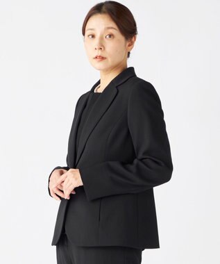 自由区 FORMAL 【ゆったりサイズも】テーラードジャケット ブラック系