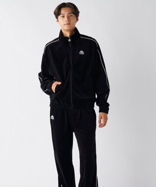 OP／FILA 【Kappa】オーバーシルエット ベロアトラックジャケット ブラック