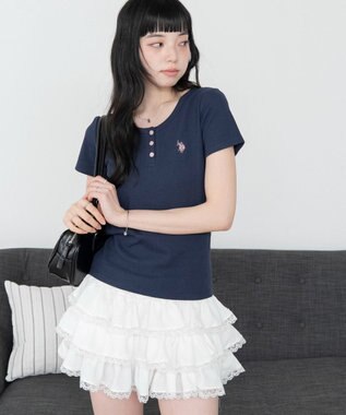 WEGO 別注USPOLOヘンリーネックT ネイビー