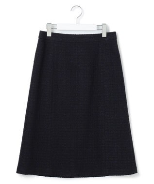 23区 【セットアップ対応】シャインツイードストレッチ スカート ネイビー系