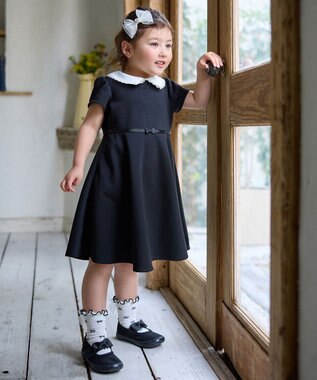 ANY KIDS 襟付きワンピース ブラック