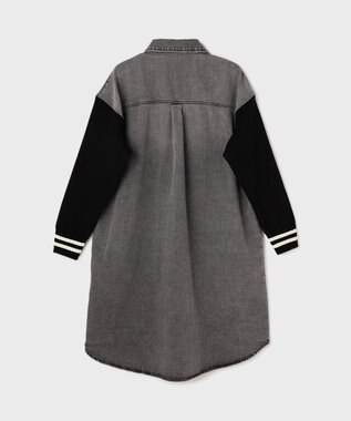 GRACE CONTINENTAL ニットスリーブデニムワンピース ブラック