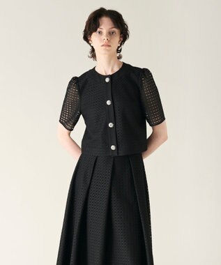 GRACE CONTINENTAL レースショートトップ ブラック