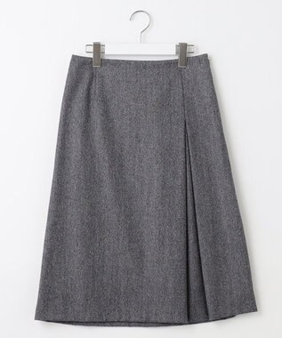 J.PRESS LADIES 【セットアップ対応】ウールストレッチツイード スカート グレー系