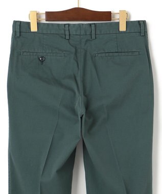 J.PRESS MEN オーガニックコットントリコチンストレッチ スローンパンツ ダークグリーン系
