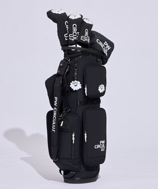 PW CIRCULUS 【UNISEX】デタッチャブル キャディバッグ シボ感のあるナイロンワッシャー素材 ブラック系
