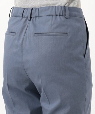 J.PRESS LADIES S 【シワになりにくい】コットンフィッティーシャーク テーパードパンツ ダルブルー系
