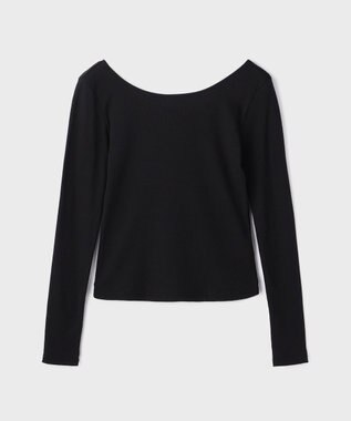 GRACE CONTINENTAL ウ－ルコットンテレコトップ ブラック