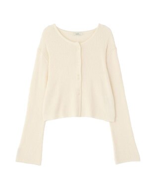 earth music&ecology 【予約】リブクロップドカーディガン