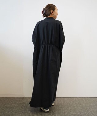 WHITE MAILS 【Kanocoコラボ】ビッグシルエット ワンピース＜洗える・抗菌・消臭・速乾・UVケア＞ クロ