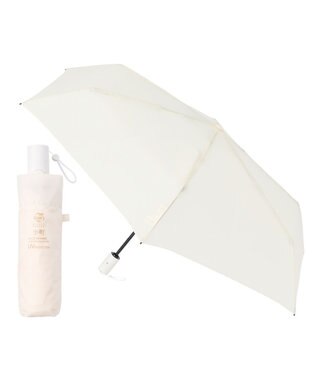 MOONBAT 【3秒でたためる傘/自動開閉】urawaza 小町(ウラワザ コマチ)  折りたたみ傘 無地 コンパクト 50cm オフホワイト