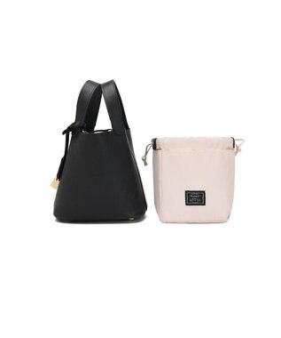 style code 【PADMA/パドマ】 キーチャーム付 本革ミニトートバッグ ブラック