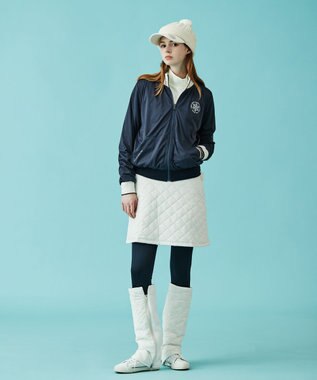 23区GOLF 【WOMEN】【リバーシブル】ノルディック柄　リバーシブル ブルゾン ネイビー系