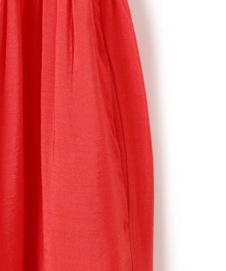 UNFILO ヴィンテージシアー ギャザーワンピース スカーレット